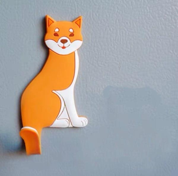 Cartoon PVC Dog Tail Hook Multiuse Fridge Magnet