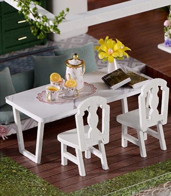 Cute Room Monet Garden 3D DIY Music Miniature Dollhouse