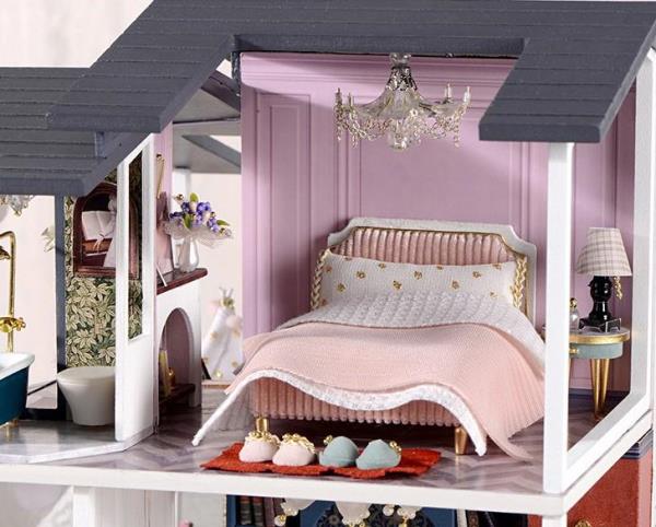 Cute Room Monet Garden 3D DIY Music Miniature Dollhouse