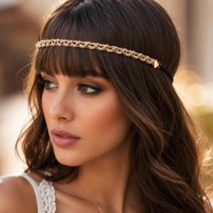 Bohemia Rhinestone Forehead Waterdrop Headband 