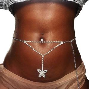 Silver Butterfly Underwear Body Jewellery