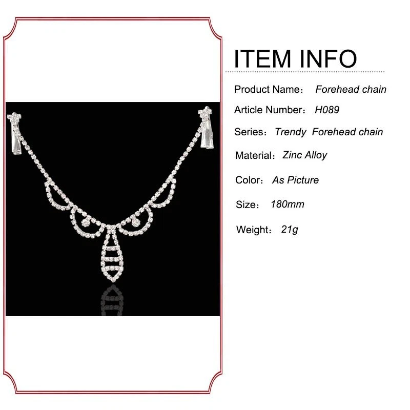 Crystal Tie Forehead Head Chain