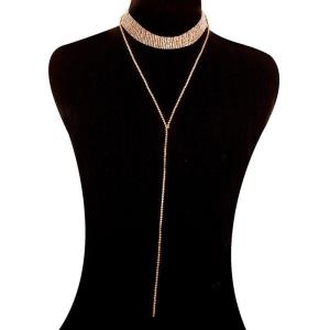 Gold Rhinestone Elastic Leg Thigh Chain