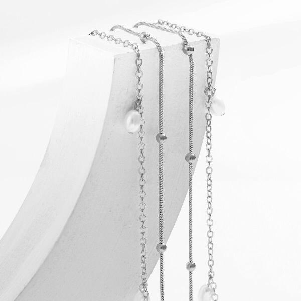 Bikini White Pearl Tassel Waist Body Chain