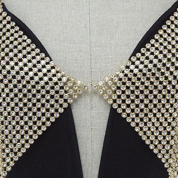 Glitter Rhinestone Bikini Bra Body Chain