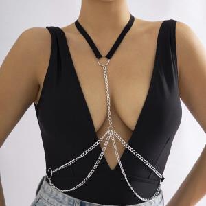 Hollow Flower Chest Bikini Body Chain
