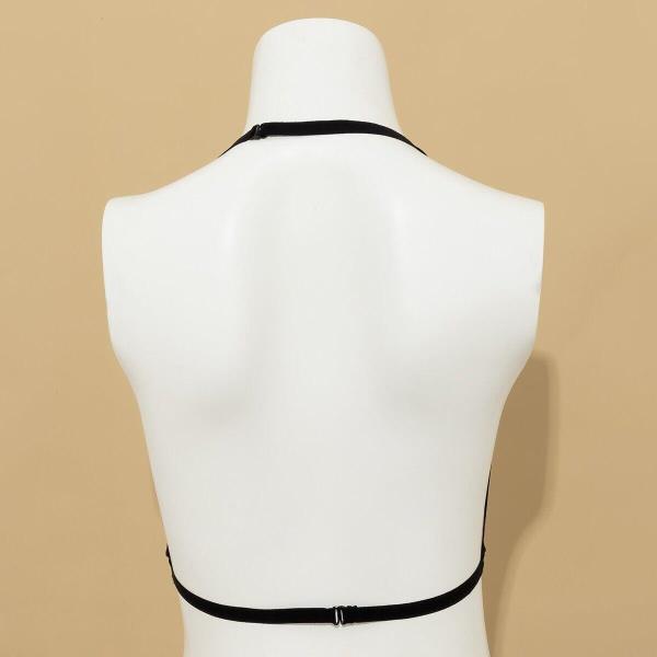 Black Elastic Chest Band Bra Belt