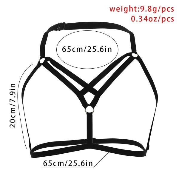 Black Elastic Chest Band Bra Belt