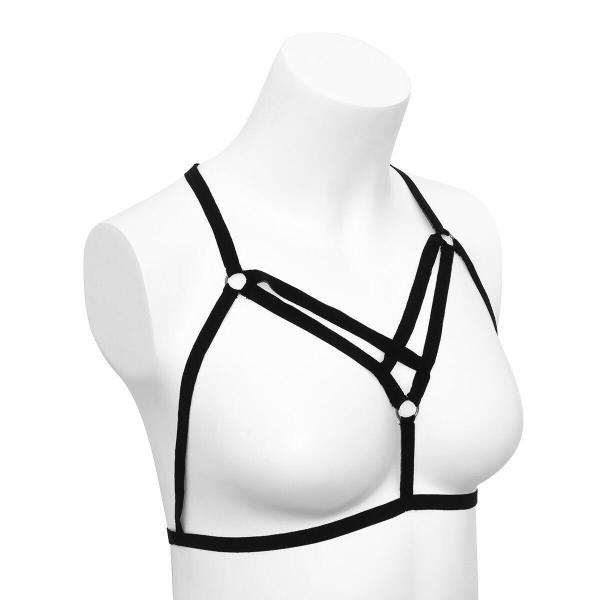 Black Elastic Chest Band Bra Belt