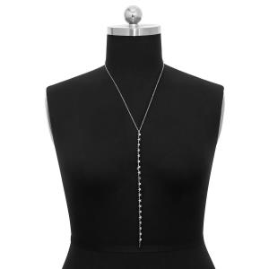 Glitter Crystal Necklace Chest Body Chain