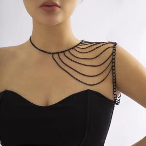 Long Metal Multi Tassels Sequin Shoulder Body Chain
