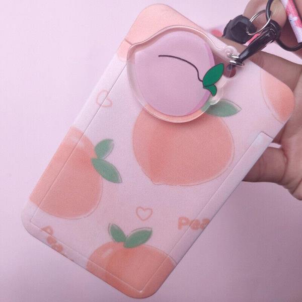 Cartoon Flower Neck Strap ID Card Badge Tag Holder