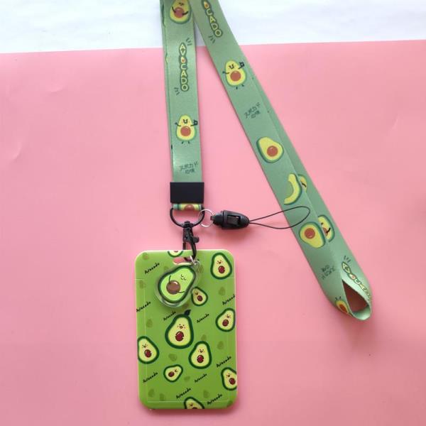Cartoon Flower Neck Strap ID Card Badge Tag Holder