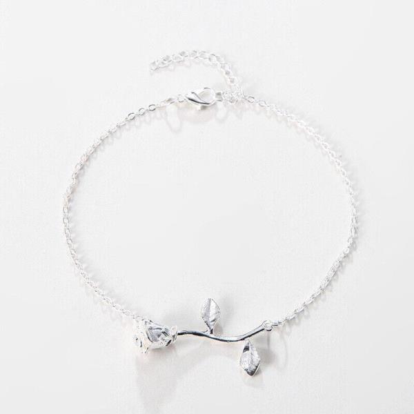3D Rose Flower Boho Anklet Bracelet Barefoot Jewellery