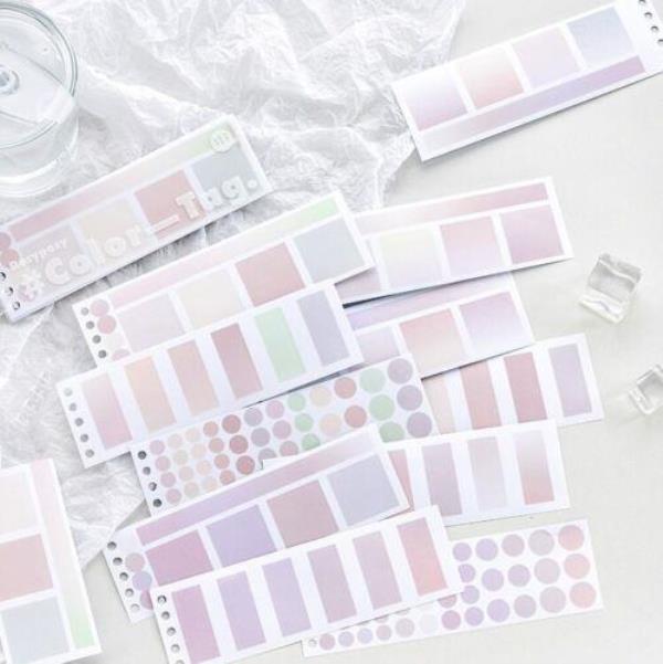 Morandi Rainbow Transparent Label Gradient Sticky Notes