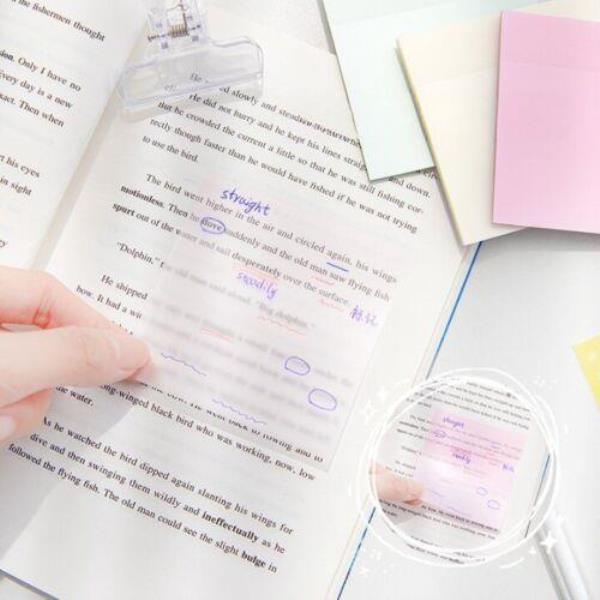 Transparent Gradient Color Memo Sticky Notes