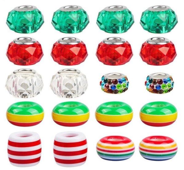 DIY Christmas Charm Pendant Beads Craft Bracelet