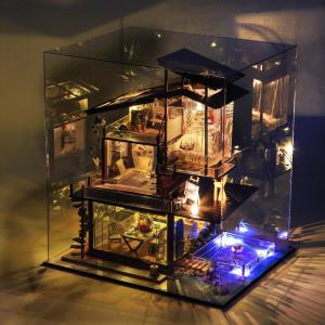 Literary Utopia DIY Wooden LED Music Miniature Dollhouse
