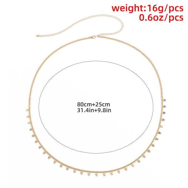 Glitter Bohemian Gold Geometric Waist Chain