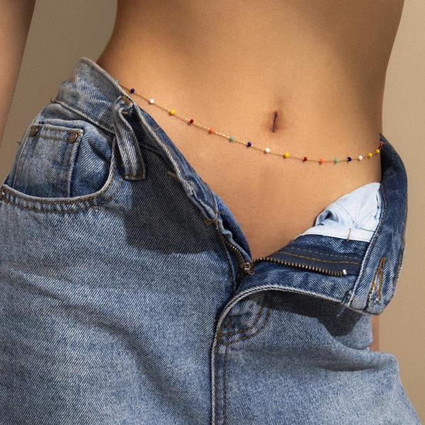 Glitter Bohemian Gold Geometric Waist Chain