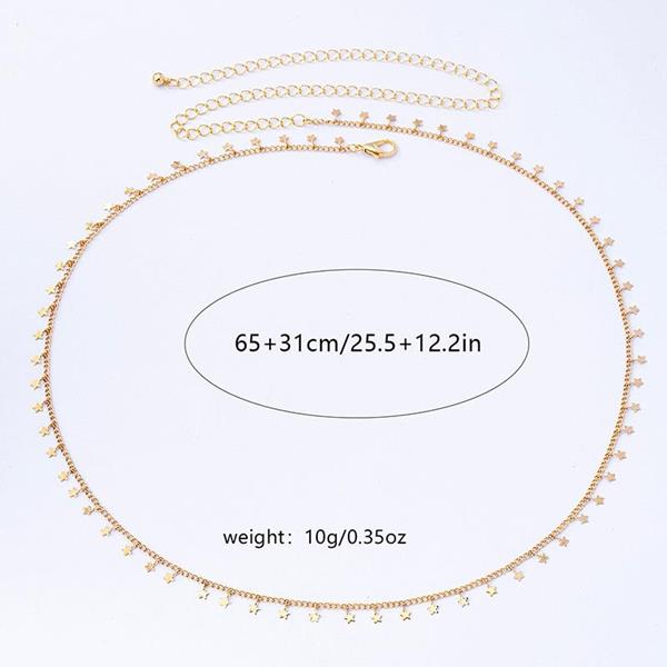 Glitter Bohemian Gold Geometric Waist Chain