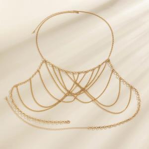 Rhinestone Tassel Shawl Shoulder Chain