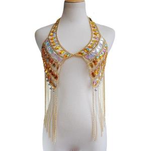Gold Multi Layer Pendant Tassel Belly Waist Chain