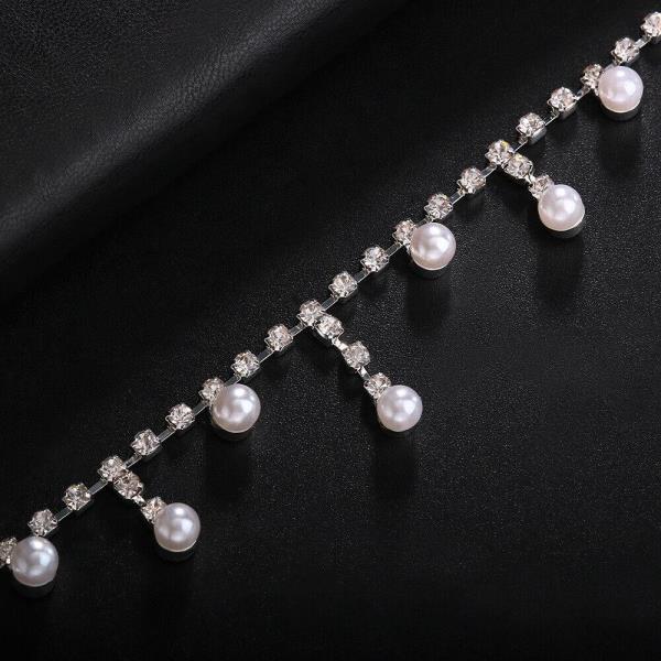 White Pearl Necklace Shoulder Body Chain