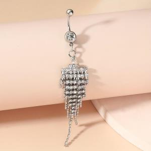 T Shape Stainless Steel Piercing Dangle Belly Button