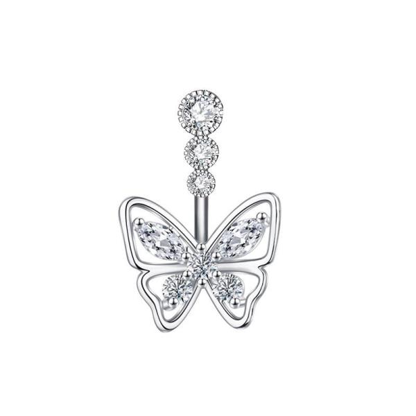 Crystal Butterfly Piercing Belly Button Body Jewellery