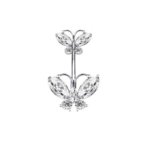 Crystal Butterfly Piercing Belly Button Body Jewellery