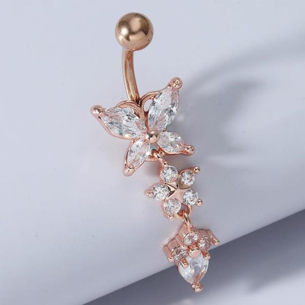 Crystal Butterfly Piercing Belly Button Body Jewellery