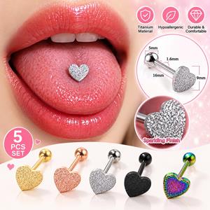 Stainless Steel Hollow Heart Piercing Barbells