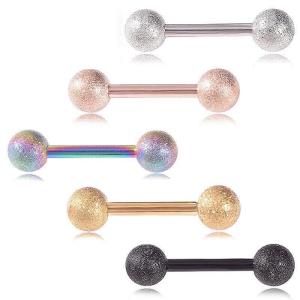 Crystal Stainless Steel Labret Piercing Bar