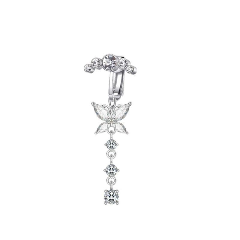 Clip On Navel Rings Faux Belly Non Piercing Body Jewellery