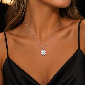 Blue Butterfly Invisible Line Necklace