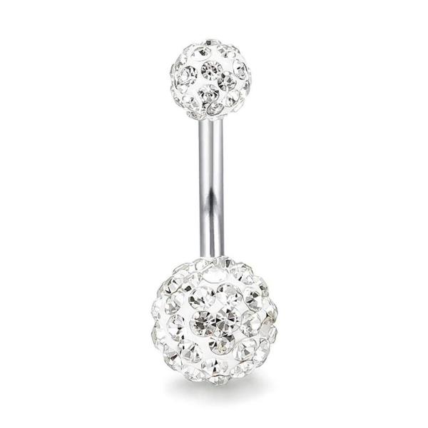 Stainless Steel Opal Belly Button Ring