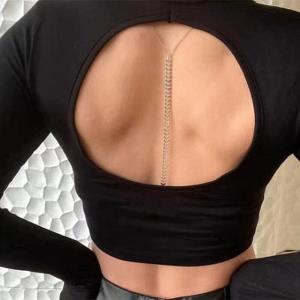 Gold Rhinestone Elastic Leg Thigh Chain