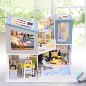 Literary Utopia DIY Wooden LED Music Miniature Dollhouse