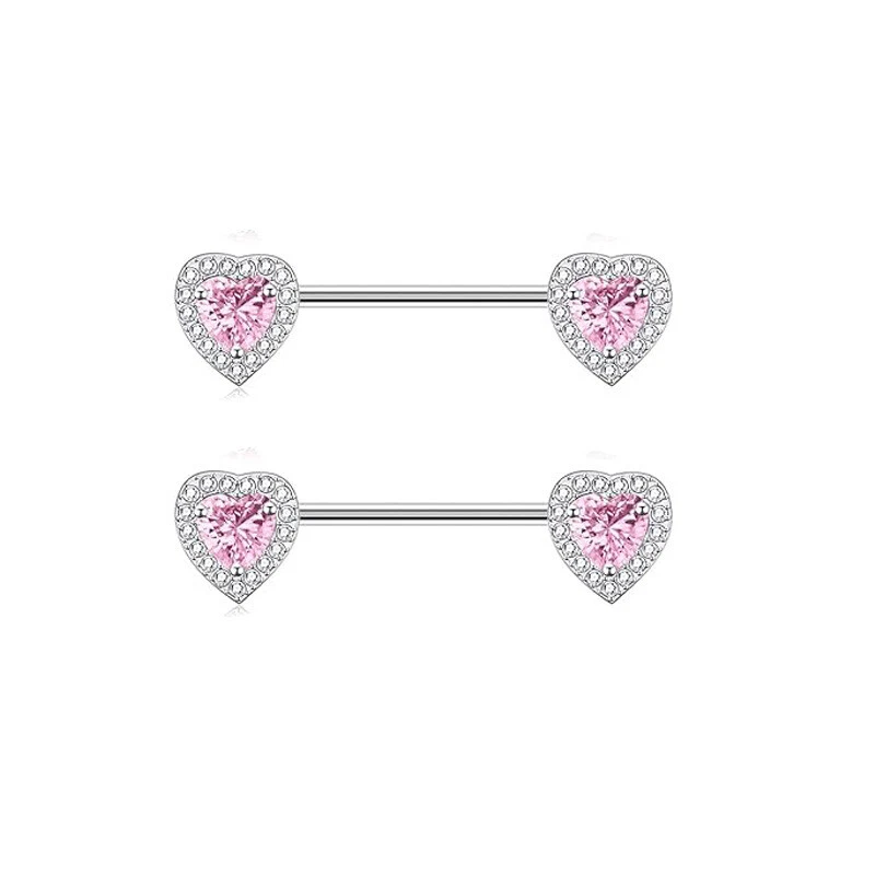 Heart Stainless Steel Nipple Bars