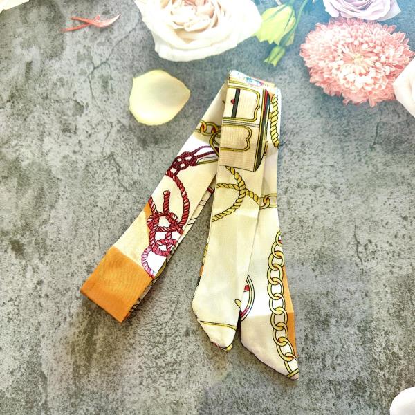 Retro Twilly Long Ribbon Scarf
