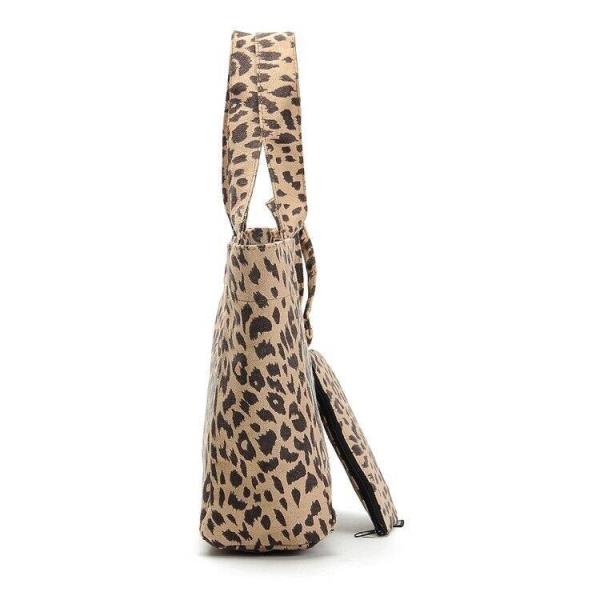 Canvas Small Leopard Print Casual Bag Purse Set