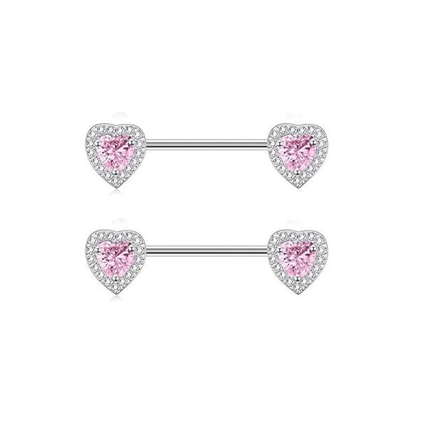 Stainless Pink Cherry Blossom Nipple Shield