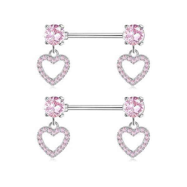Stainless Pink Cherry Blossom Nipple Shield
