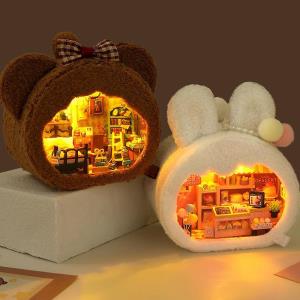 DIY Twilight Book Mall LED Handmade Miniature Dollhouse