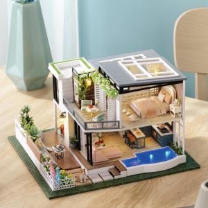 DIY Pink Mood Wooden Handmade Miniature Dollhouse