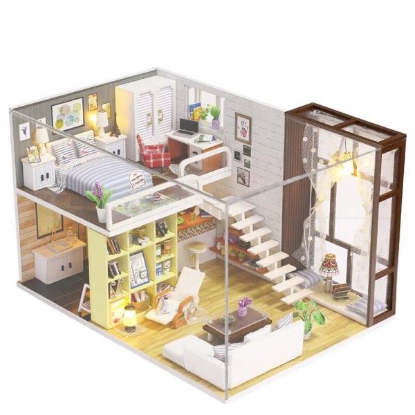 DIY Modern Contracted City Handcraft Music Miniature Dollhouse
