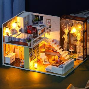 Literary Utopia DIY Wooden LED Music Miniature Dollhouse