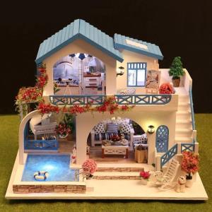 DIY Pink Mood Wooden Handmade Miniature Dollhouse