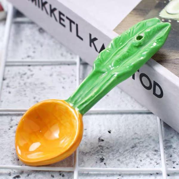 Carrot Bowl Spoon Porcelain Ceramic Set